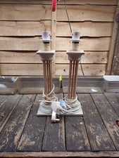 Olympus Matched Pair of Table/Bedside Lamps 240v BC Cap