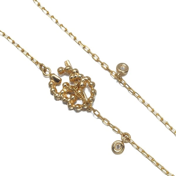 Autêntica pulseira GUCCI diamante GG Running 17 gravada ouro amarelo 18K 750 - Imagem 3 de 4