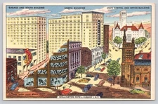 Vintage Linen Postcard Wellington Hotel Albany NY 1930s Tichnor Bros