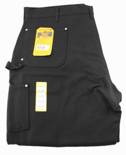 NWT CARHARTT Men's 44 x 30 Loose Fit Double Knee Black Firm Duck Work Pants