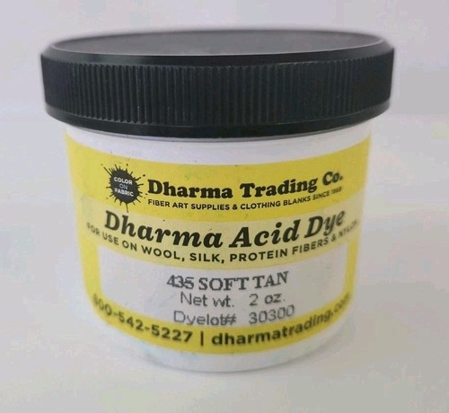 Dharma Trading Co. Fiber Dyes- 8oz Containers 435 Soft Tan  35 % Full .