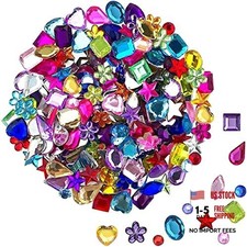 600pcs Gems Jewels for Crafts, Acrylic Flatback Rhinestones for 6COLORS-600PCS