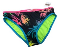 Under Armour 12 Tropical Print Neon Trim Bikini Bottoms Maximalist Kitschy NWT