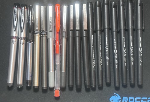 Uniball Faber / Sanford Onyx RollerBall Pen Micro Black Vision Deluxe Lot Of 18