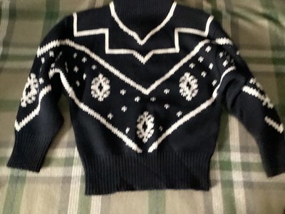 I. B. Diffusion wool black and white sweater small