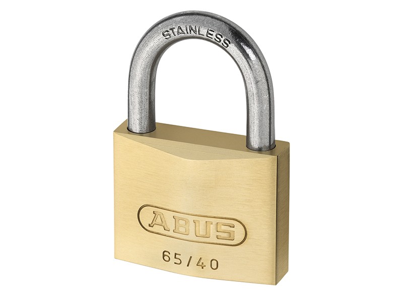 Abus Meccanico 65IB/40mm Ottone Lucchetto Acciaio Inox Lucchetto Carded ABU65IB4