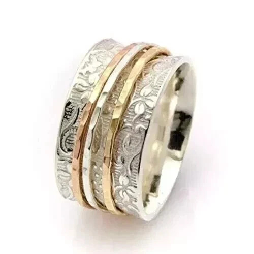 925 Sterling Silver Spinner Ring Most Popular Ring Fidget Ring Meditation Ring