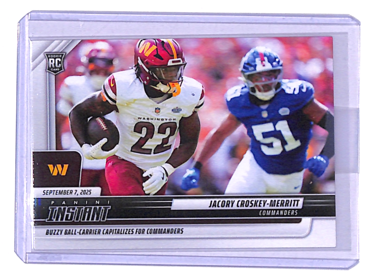 Jacory Croskey-Merritt RC 2025 Panini Instant NFL #57 Commanders