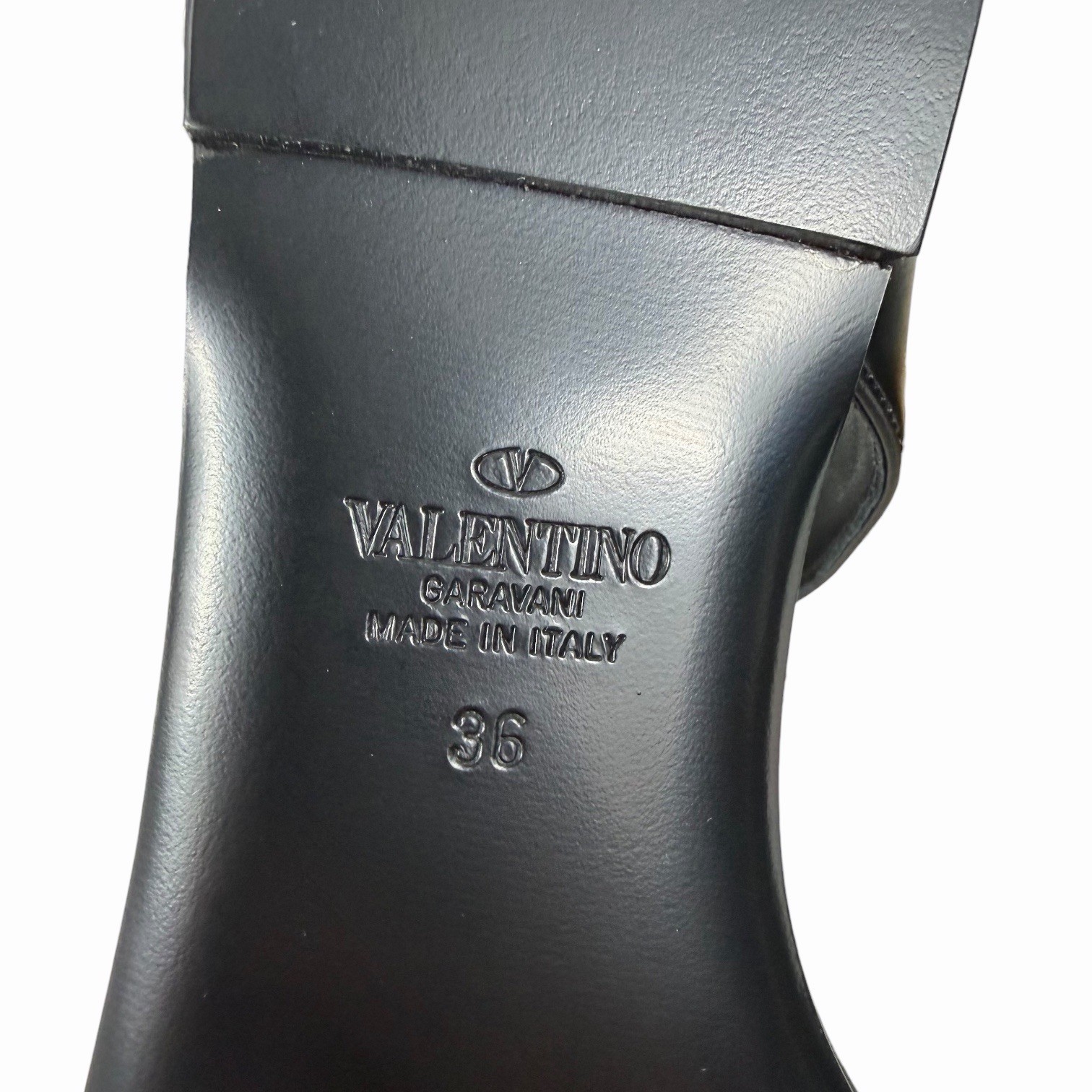 NEW Valentino Garavani Roman Stud Ankle Strap Leather Sandal Black Women Size 36 image 10