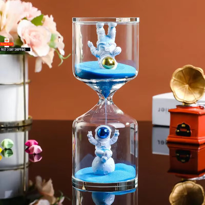 5/10/30/60 Min Kreative Astronaut Sanduhr Sanduhr Timer Transparent Glas G