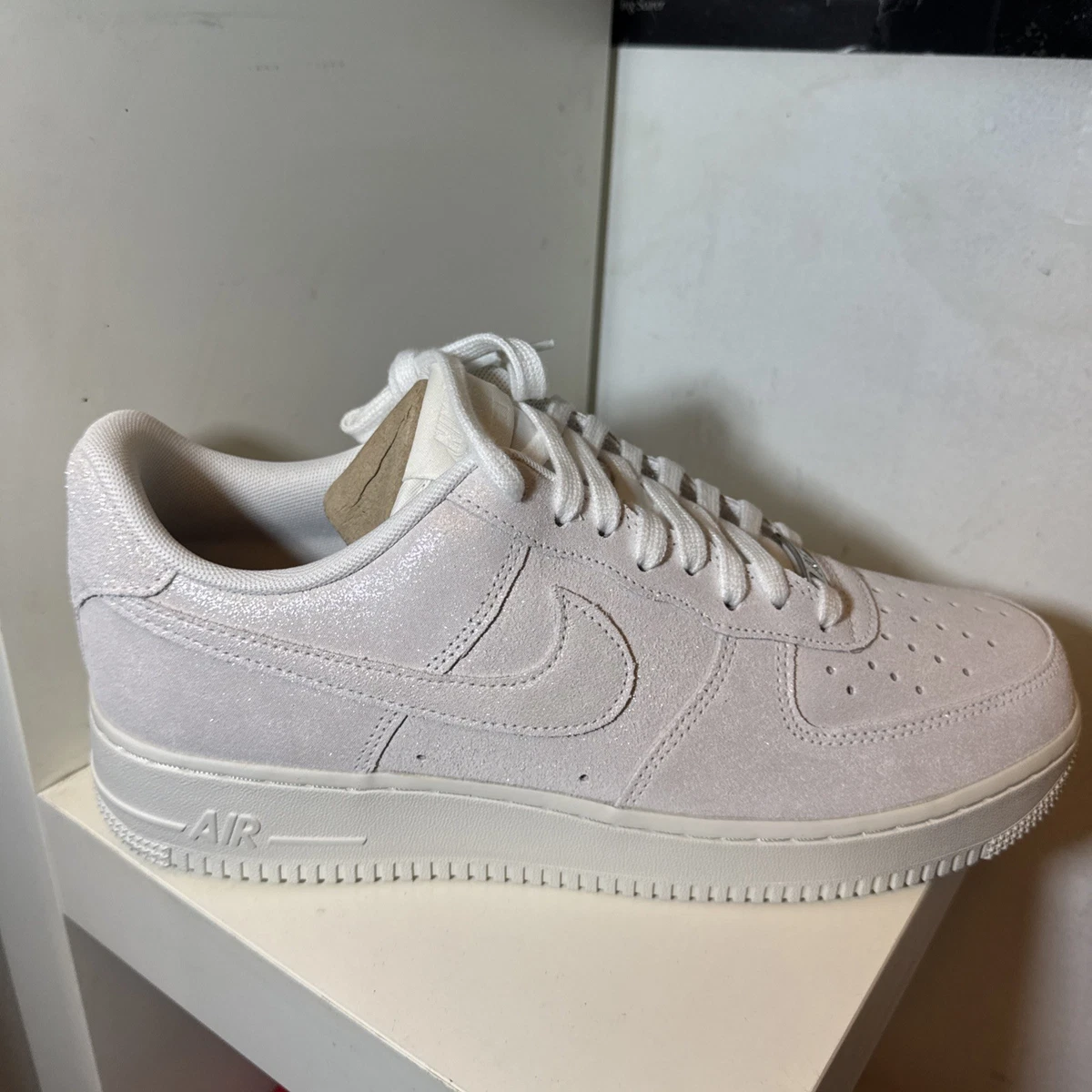 Nike Air Force 1 '07 SE Sail Glittery Suede W for sale | eBay