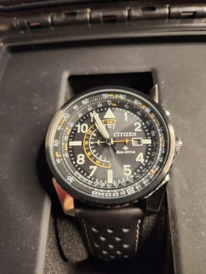 Citizen Eco-Drive Promaster Nighthawk Quartz Leather Band Men's