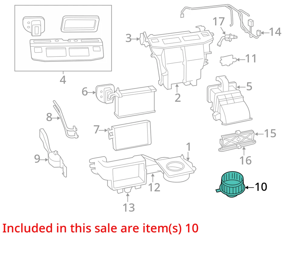 Volkswagen Routan 2011 calefacción aire acondicionado motor fabricante de equipos originales 155 k millas - LKQ399744228 Foto 4 de 4