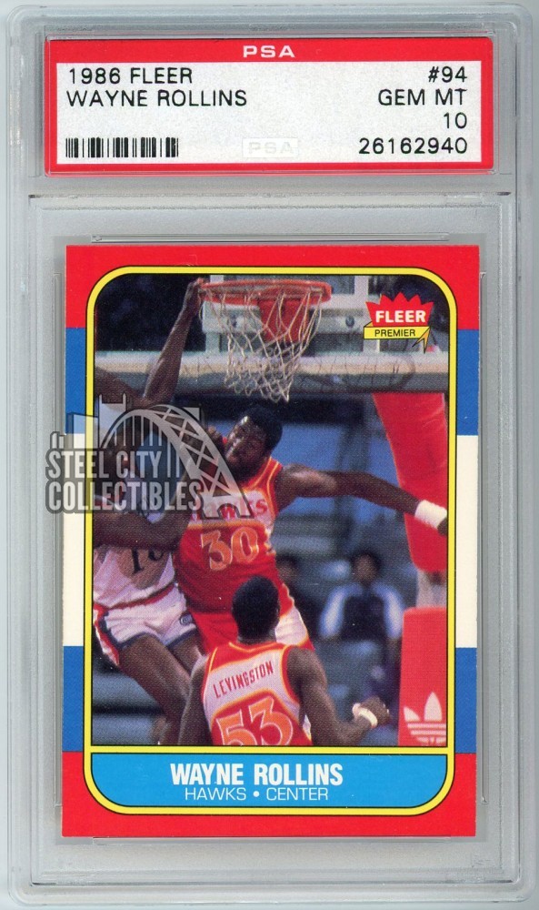 Wayne Rollins 1986-87 Fleer Basketball Card #94 PSA 10