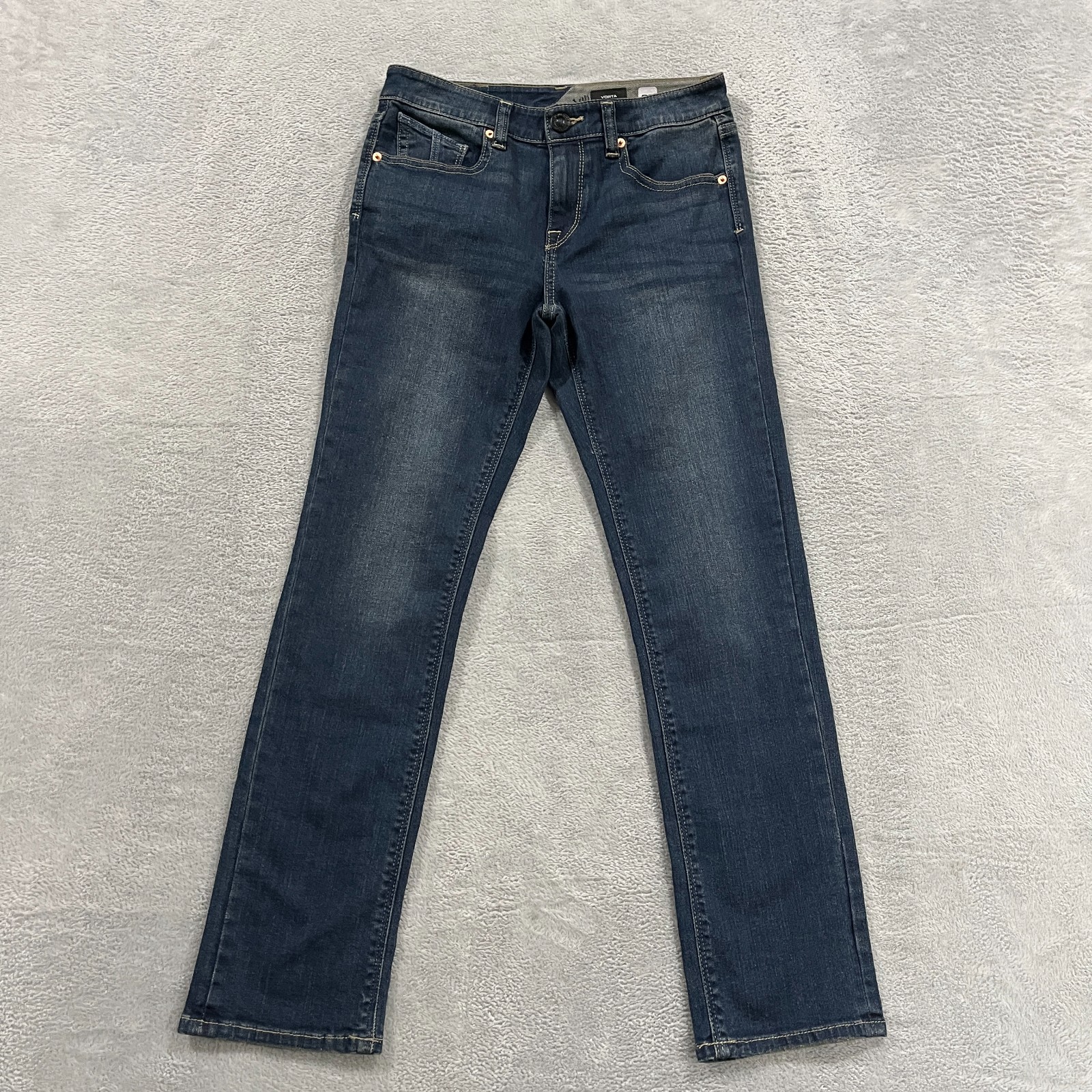 Volcom Jeans Boys 27 14Y Youth Vorta Slim Straight Leg Stret