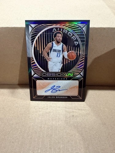 2020-21 Panini Obsidian Jalen Brunson Auto Orange/50  AURORA Knicks