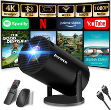   Built-in Apps  Mini Projector 1080P, 4K Projector Full HD with WIFI 6 and Blueto