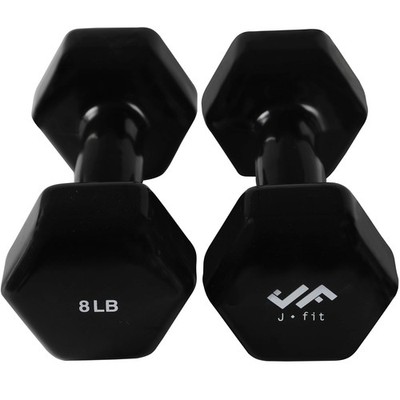 Vinyl Dumbbell (Set of 2), 6 LBS