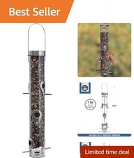 Versatile Classic Bird Feeder for Sunflower or Mixed Seeds - 20-Inch Easy Clean