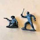 Marx Vintage 60mm Calvarymen (2 figures)Metallic Blue From 1950's Fort Apache