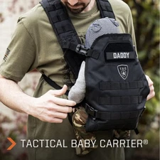 Men’s TBG Tactical Baby Gear Carrier Black With Changing Pad Daddy