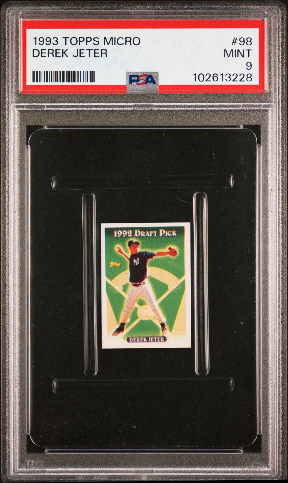1993 TOPPS MICRO #98 DEREK JETER PSA 9 MINT 