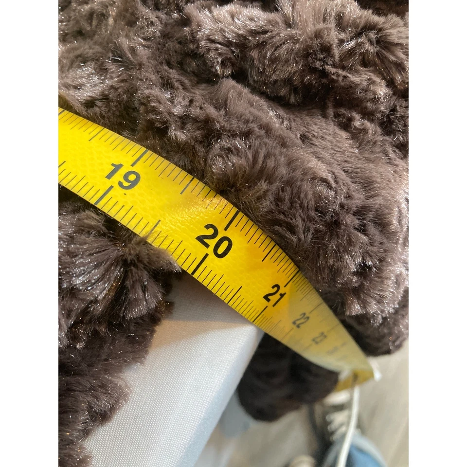 Jaqueta feminina Dennis Basso marrom falso persa cordeiro encaracolado tamanho XS tamanho grande - Imagem 4 de 4