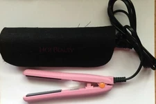 Ceramic Flat Iron 1/2" with Free Traveling pouch "Hot Beauty Brand New.1 Pic