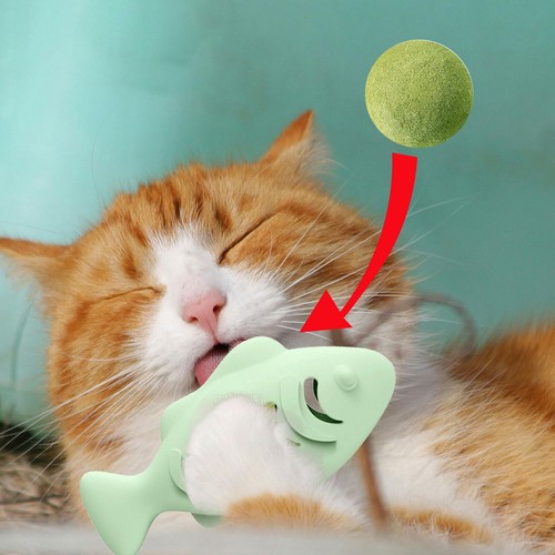 Silicone Fish Toy for Cats Mint Self-hi Bite-resistant Grinding Teeth to Tease # - Picture 11 of 25