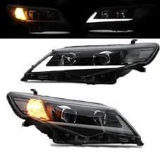VLAND DRL Projector Headlights For 2012-2014 Toyota Camry LED Front Lamps LH+RH