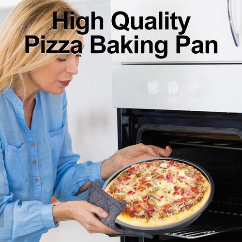 4X Oven Bakeware round Deep Dish Tray Mold Pizza Pan Plate Non stick Baking Tool - Picture 4 of 8