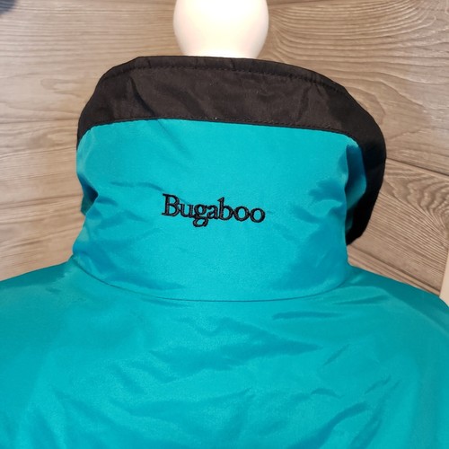 VTG 90's Columbia Bugaboo Ski Jacket TEAL Removable Fleece Liner Size L - Picture 10 of 12