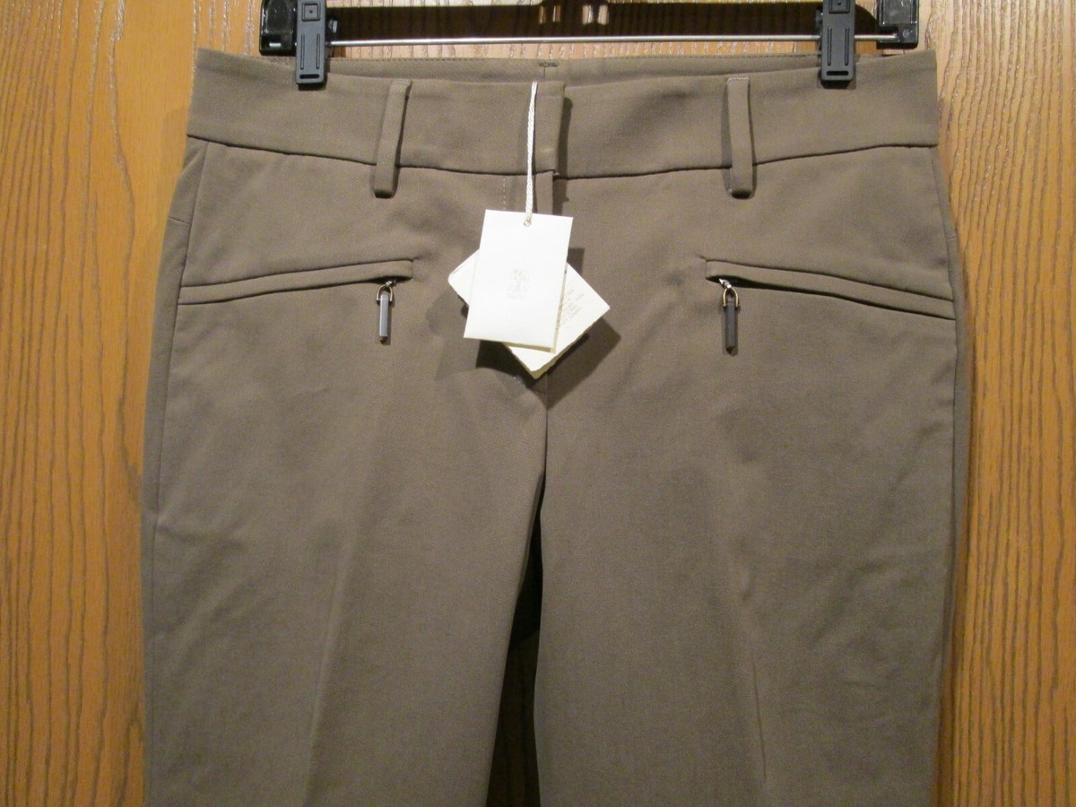 パンツ BRUNELLO CUCINELLI Woman Pants Brown MP126P8703 C4222 brunello cucinelli women's brown zipper cotton pants size 6