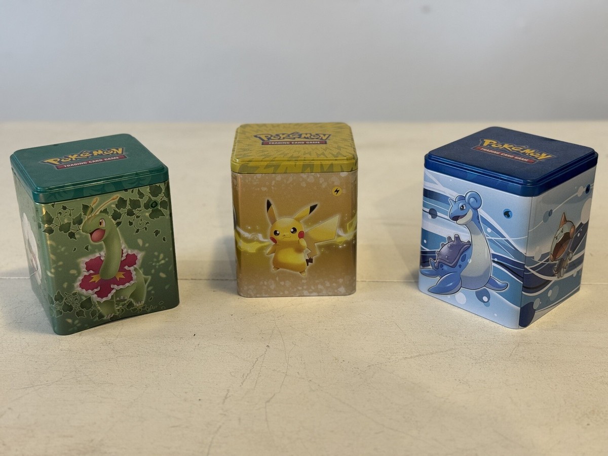 pokmon trading card game 3-booster tin Amazon.com: Pokemon TCG Trading Card Game Triple Whammy Tin with 3 Booster  Packs and 3 Promo Cards (Slaking) : Toys & Games