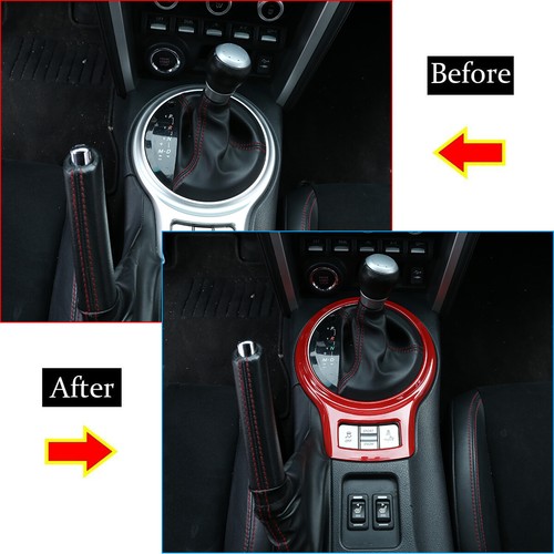 8PCS ABS Red Car Interior Decoration Trim Covers For Toyota 86/Subaru BRZ 12-20 - Picture 9 of 12