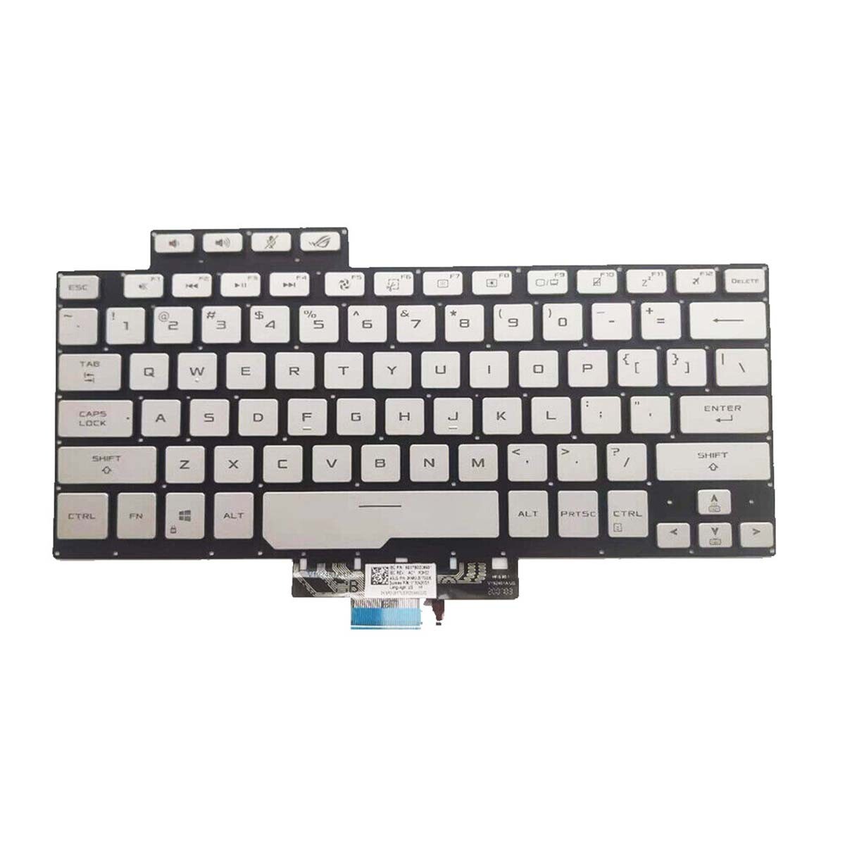 Keyboard for ASUS ROG Zephyrus G14 GA401 GA401U Silver US Backlit