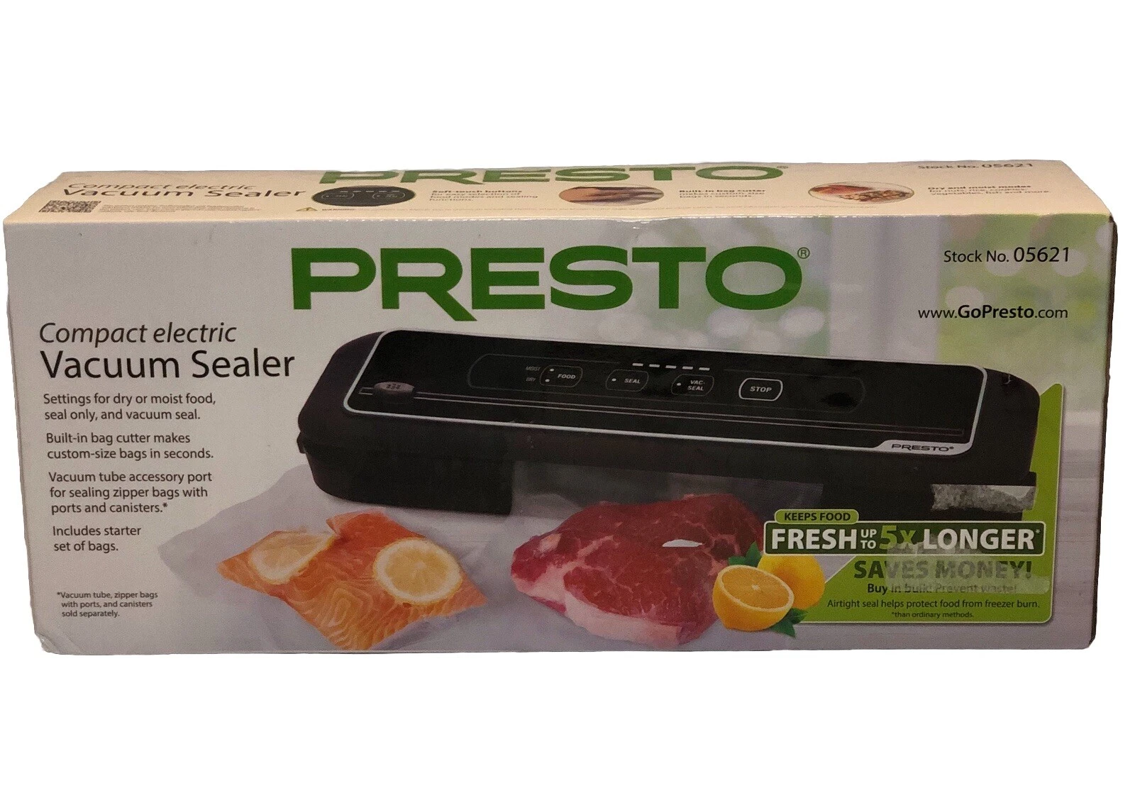 Presto FreshDaddy Compact Electric Vacuum Sealer Stock #05621