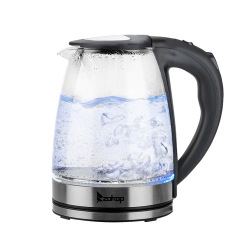 1.8L Electric Glass Kettle Cordless Fast Boil 7 Colors LED Light UK Plug 2000W - Picture 12 of 12