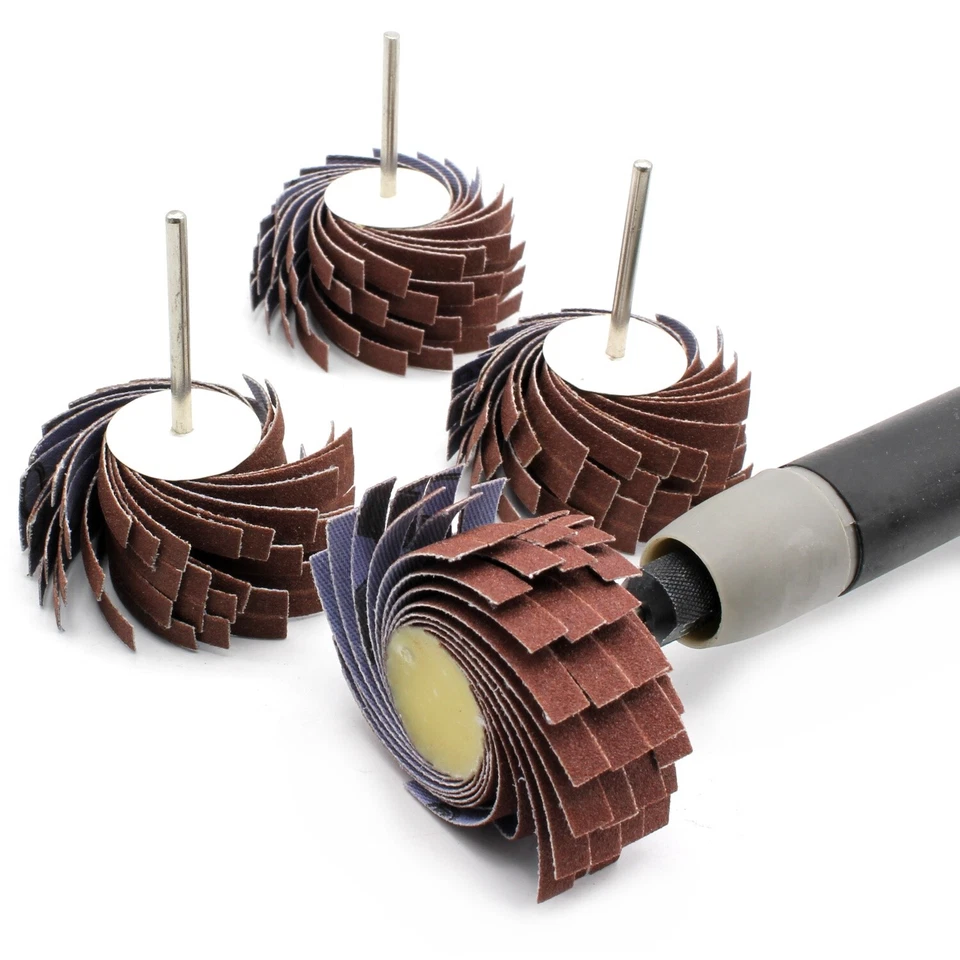 4x Schleiffächer Fächerschleifer für Dremel Proxxon Schleifer K 80 120 180 240