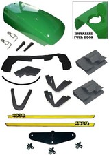 New Upper Hood/ Fuel Door Kit/ CATCH/CLIP/Seal/Stickers Kit fits John Deere 4600