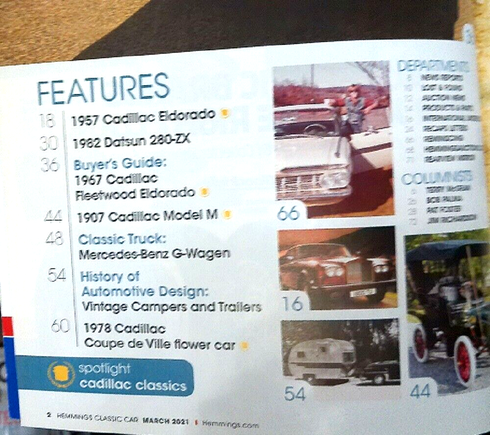雑誌 HEMMINGS CLASSIC CAR MAGAZINE MARCH 2021 --- CADILLACS SETTING THE