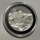 Migratory Waterfowl Idaho Proof Coin 1 Troy Oz .999 Fine Silver Round Art Medal￼