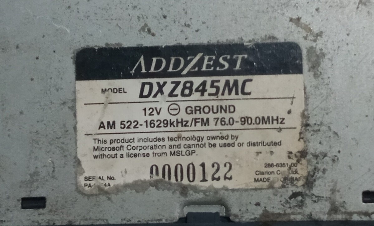 ADDZEST DXZ845MC CD/MP3/WMA/ミュージックキャッチャー ADDZEST DXZ845MC CD/MP3/WMA/ミュージックキャッチャー