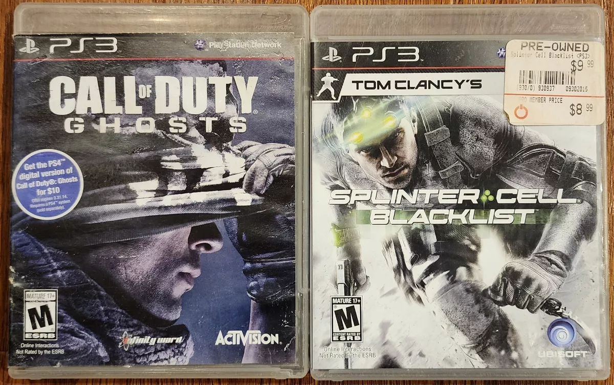 PS3 Lot of 2: Splinter Cell Blacklist, Call Ghosts w/ Inserts | eBay