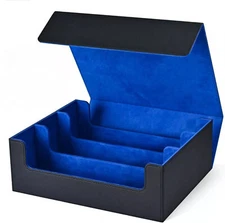 Trading Card Storage Box for 1800+, Leather Storage Box with Strong Closure