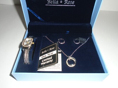 Bella & Rose Watch Gift Set Watch, Necklace & Earrings New  display picture 2