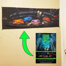 TMNT 3x1 foot tapestry Teenage Mutant Ninja Turtles banner wall flag
