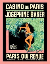 Josephine Baker, Casino de Paris Vintage Poster : Archival Quality Art Print