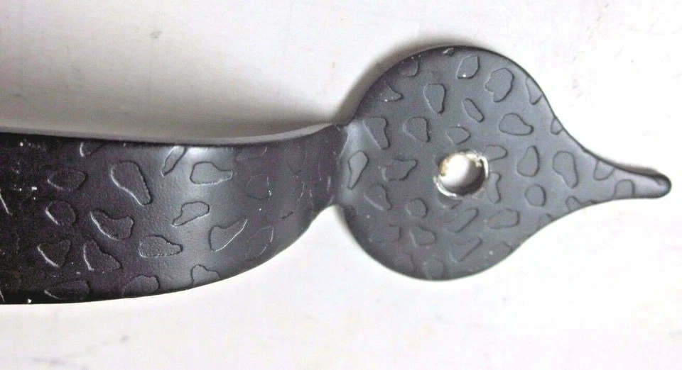 Tirador de cajón colonial negro satinado martillado hierro forjado centros de 3-1/2" MCM Foto 2 de 4