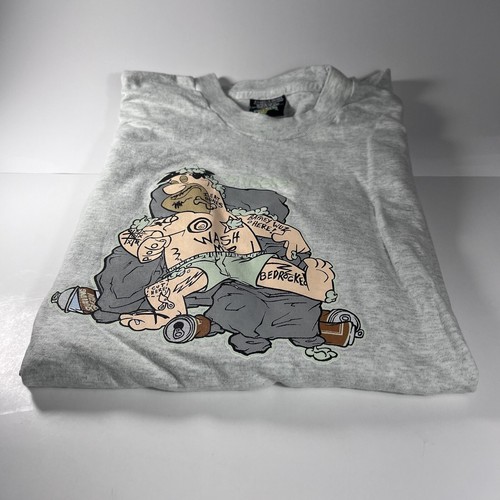 Vintage Fred Flintstone long sleeve Graphic T shirt Unisex XL Retro Space Jam US - Picture 5 of 12